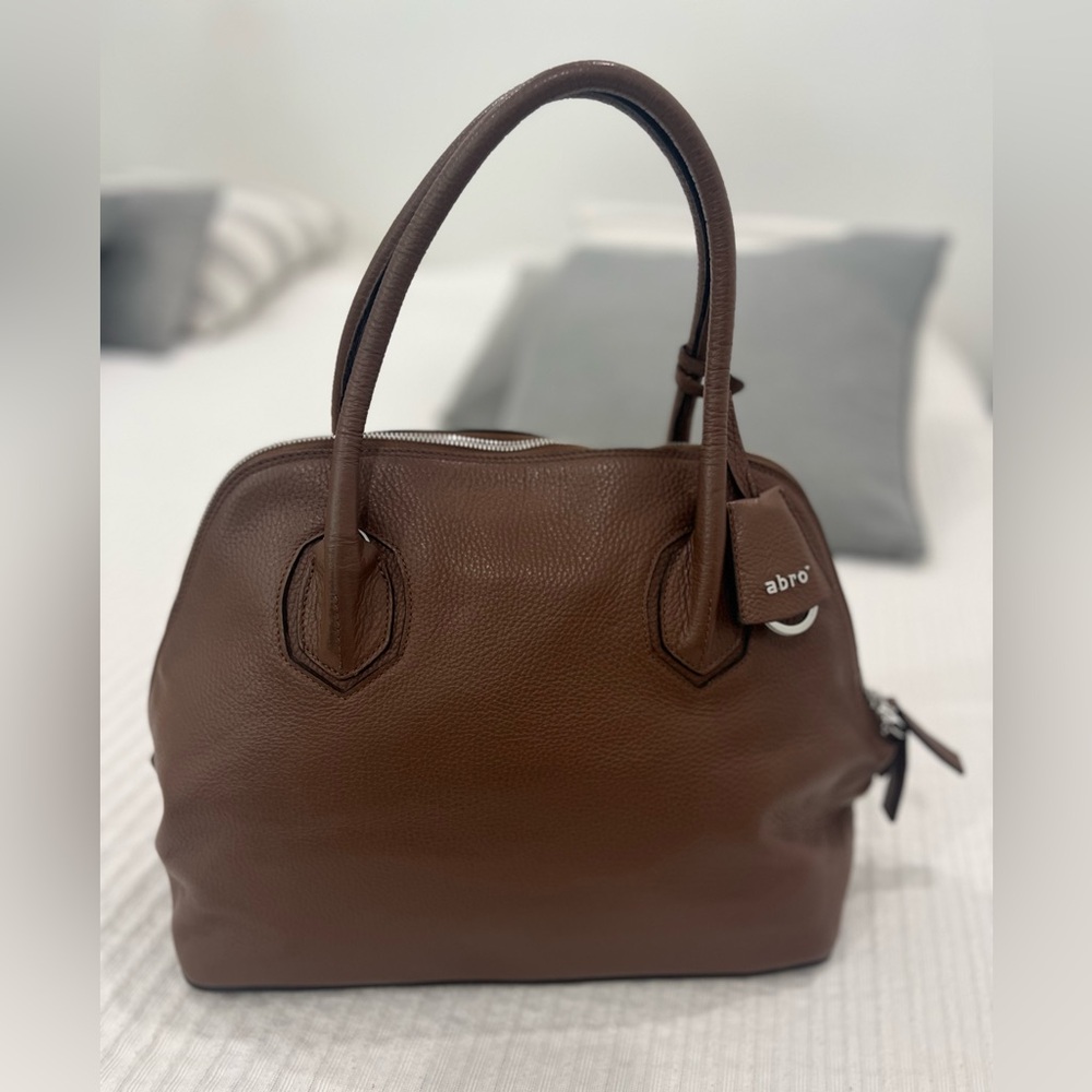 Euc! Abro Brown Leather Handbag - image 1